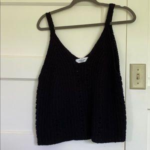 CJLA “Jax” Ribbed Sweater Tank In Black Medium